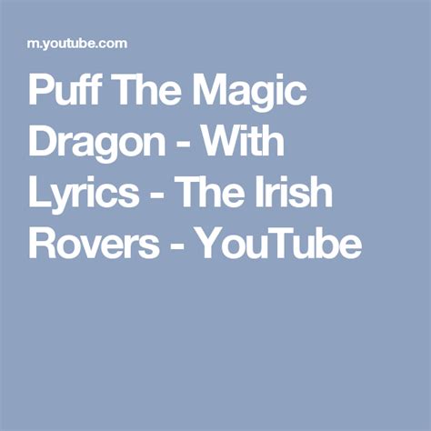 How The Irish Rovers Brought Puff the Magic Dragon Back to Life